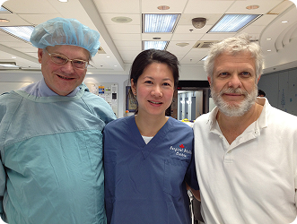 Professor Cor Cremer and Dr John Rutka with Dr Annabelle