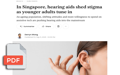 In Singapore, Hearing Aids Shed Stigma As Younger Adults Tune In