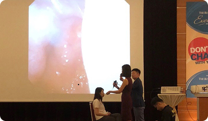 Performing Nasal Endoscopy Live in front of an Audience of 300 (March 2018)