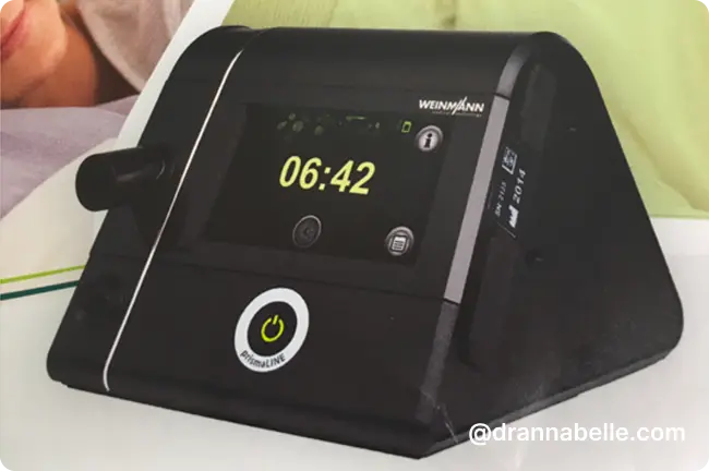 CPAP machine used to treat obstructive sleep apnoea